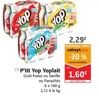 Colruyt P'tit Yop Yoplait offre