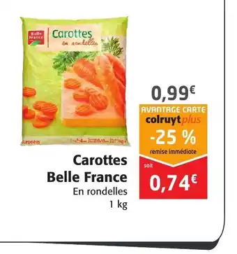 Colruyt Carottes Belle France offre