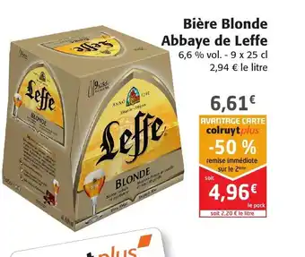 Colruyt Bière Blonde Abbaye de Leffe offre