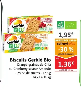 Colruyt Biscuits Gerblé Bio offre