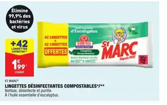 ALDI Lingettes Désinfectantes Compostables offre