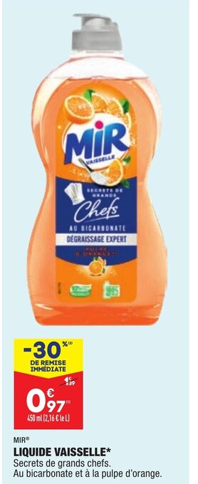 ALDI Mir Liquide Vaisselle offre