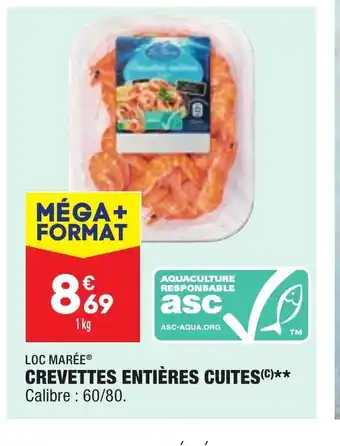 ALDI Crevettes Entières Cuites offre