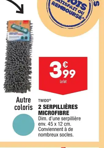 ALDI 2 Serpillières Microfibre offre