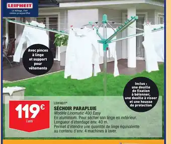 ALDI Séchoir Parapluie offre