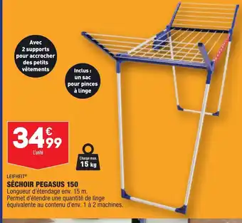 ALDI Séchoir Pegasus 150 offre