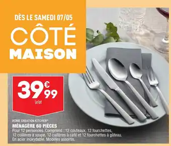 ALDI Ménagère 60 pièces offre