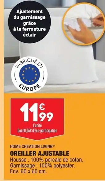 ALDI Oreiller Ajustable offre