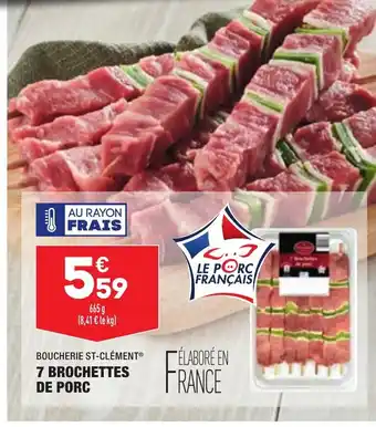 ALDI 7 Brochettes de Porc offre