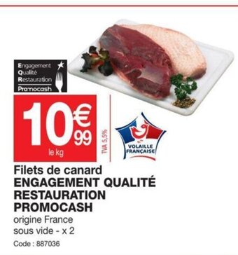 Promocash Filets de Canard offre