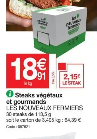 Steaks végétaux