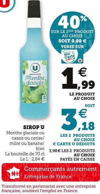 U Express Sirop u offre
