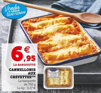 Super U Cannellonis aux crevettes offre