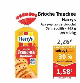 Colruyt Brioche tranchée harry's offre