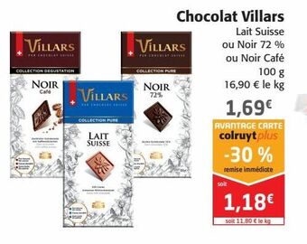 Colruyt Chocolat villars offre