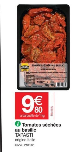 Promocash Tomates Séchées offre
