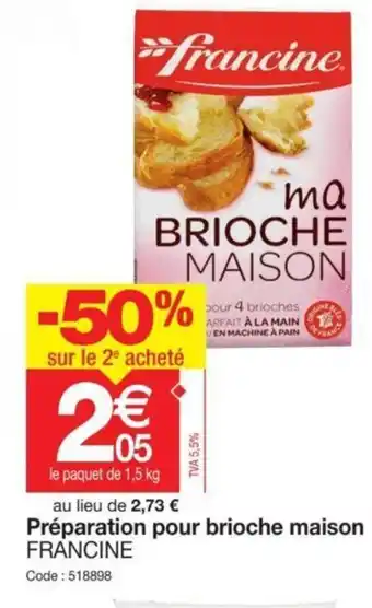 Préparation pour brioche maison