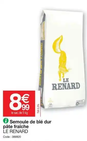 Promocash Semoule de blé dur pâte fraîche offre