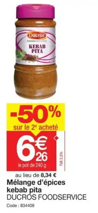 Promocash Mélange d'épices kebab pita offre