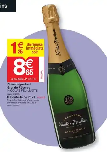Promocash Champagne brut Grande Réserve offre