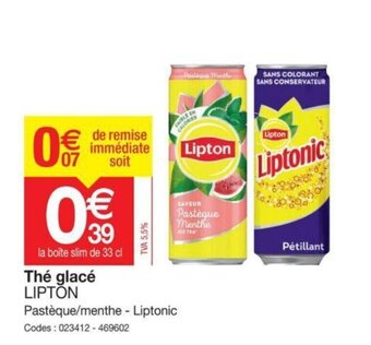 Promocash Thé glacé offre