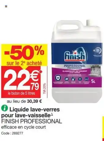 Promocash Liquide Lave-Verres Pour Lave-Vaisselle offre