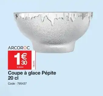 Promocash Coupe A Glace Pépite 20 Cl offre