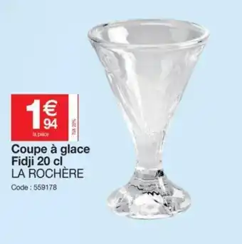 Promocash Coupe A Glace Fidjo 20 cl offre