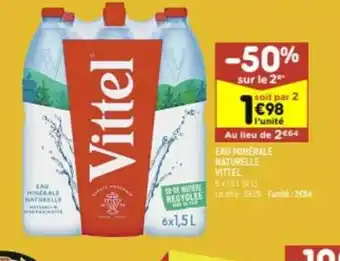Leader Price Eau Minérale Naturelle Vittel offre