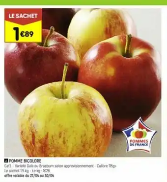 Leader Price Pomme Bicolore offre