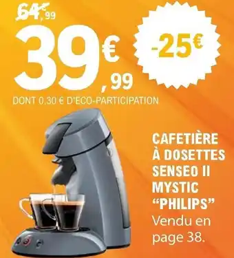 E.Leclerc Cafetière à dosettes senseo offre
