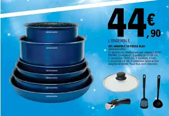 E.Leclerc Set amovible 10 pieces bleu offre