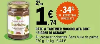 E.Leclerc Pâte à tartiner nocciolata bio offre