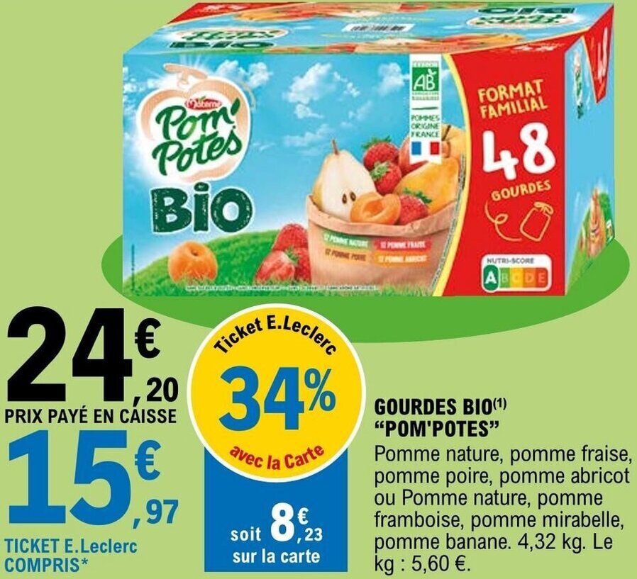 Promo Gourdes bio chez E.Leclerc