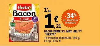 E.Leclerc Bacon fumé offre