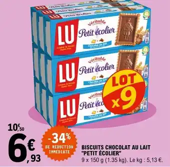 E.Leclerc Biscuits chocolat au lait offre