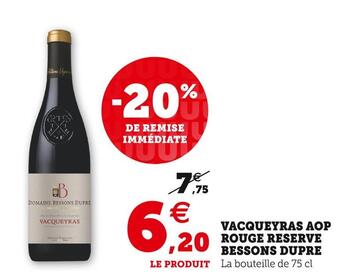 Domaine bessons dupré vacqueyras aop rouge reserve