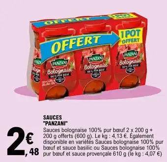 E.Leclerc Sauces "panzani" offre