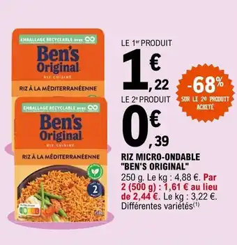 E.Leclerc Riz micro-ondable offre