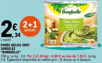 E.Leclerc Purée délice vert surgelée offre