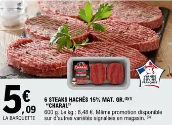 E.Leclerc 6 Steaks hachés offre