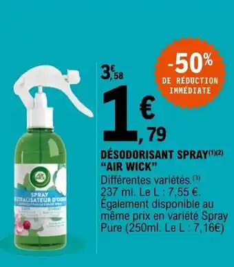 E.Leclerc Désodorisant spray offre