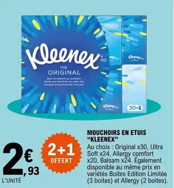 E.Leclerc Mouchoirs en etuis offre