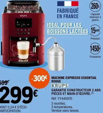 E.Leclerc Machine expresso essential rouge offre