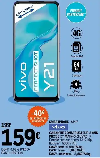 E.Leclerc Smartphone Y21 offre