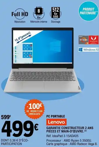 E.Leclerc PC portable offre