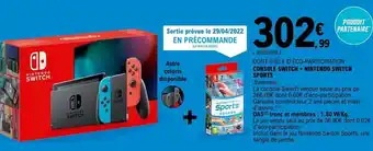 E.Leclerc Console switch + nintendo switch sports offre