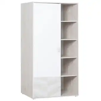 Armoire 1 porte et étagères Augustin