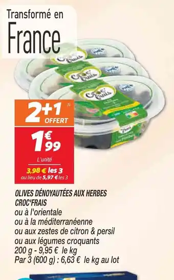 Netto Olives Dénoyautées aux Herbes offre
