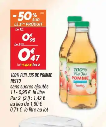 Netto 100% Pur Jus de Pomme offre